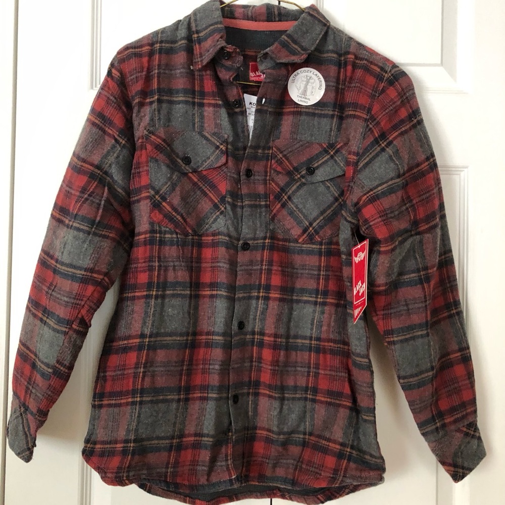 Boys  Flannel Thermal Lining Shacket